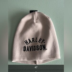 BNWT Harley Davidson Cream Beanie with black lettering